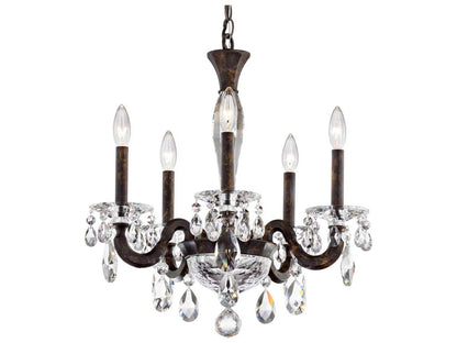 Schonbek 5-Light San Marco Candelabra Chandelier in Heirloom Bronze with Radiance Crystal