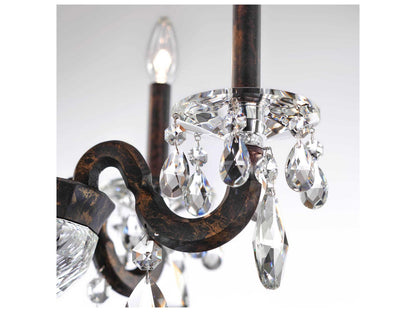Schonbek 5-Light San Marco Candelabra Chandelier in Heirloom Bronze with Radiance Crystal