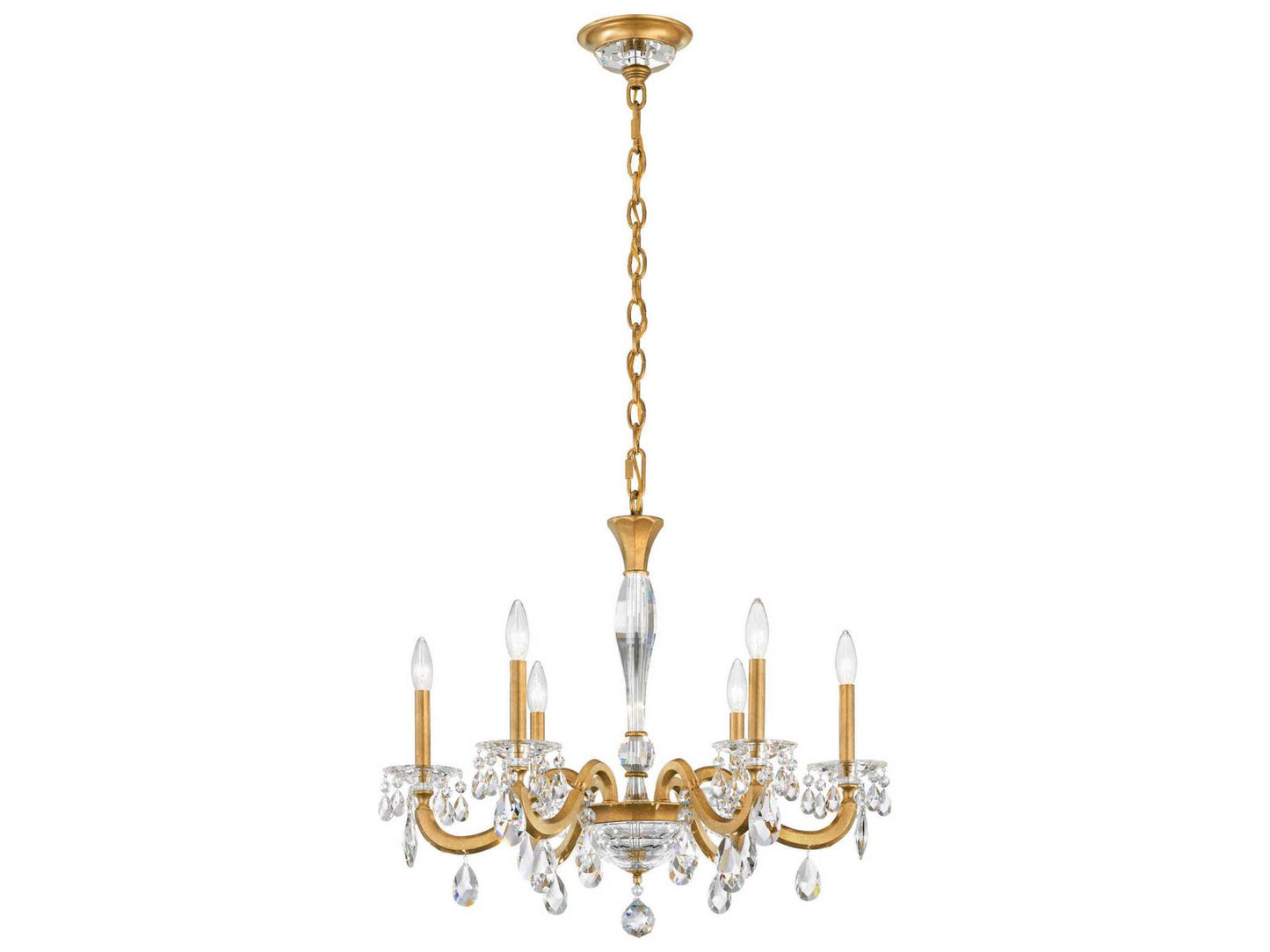 Schonbek San Marco 6-Light Clear Crystal Candelabra Chandelier