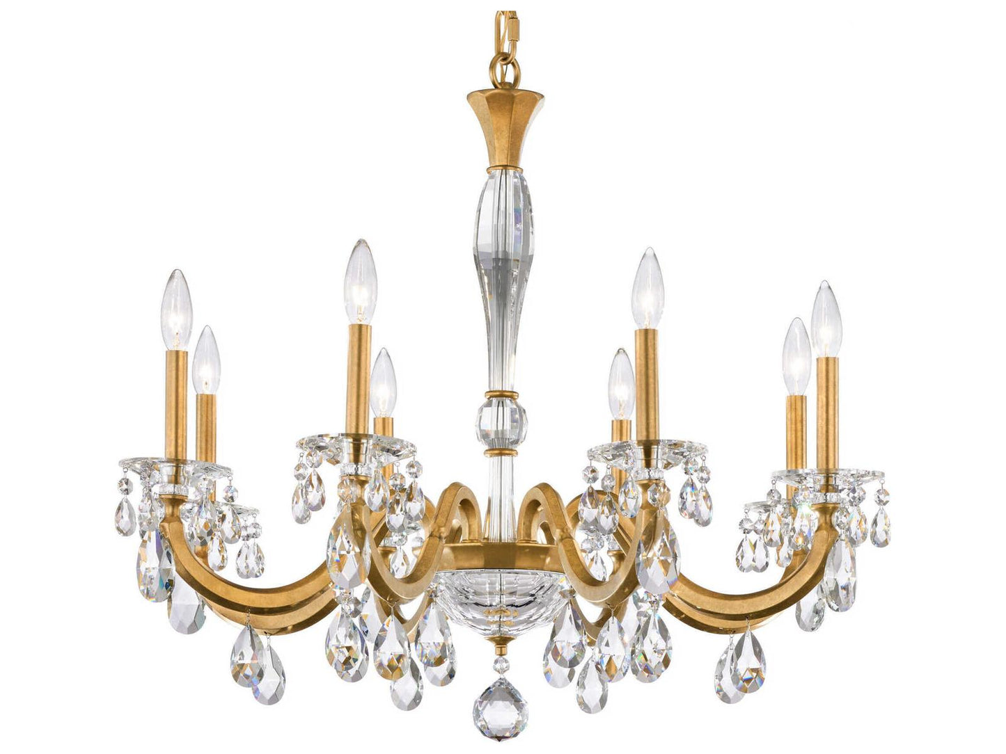 Schonbek San Marco 8-Light Crystal Candelabra Chandelier
