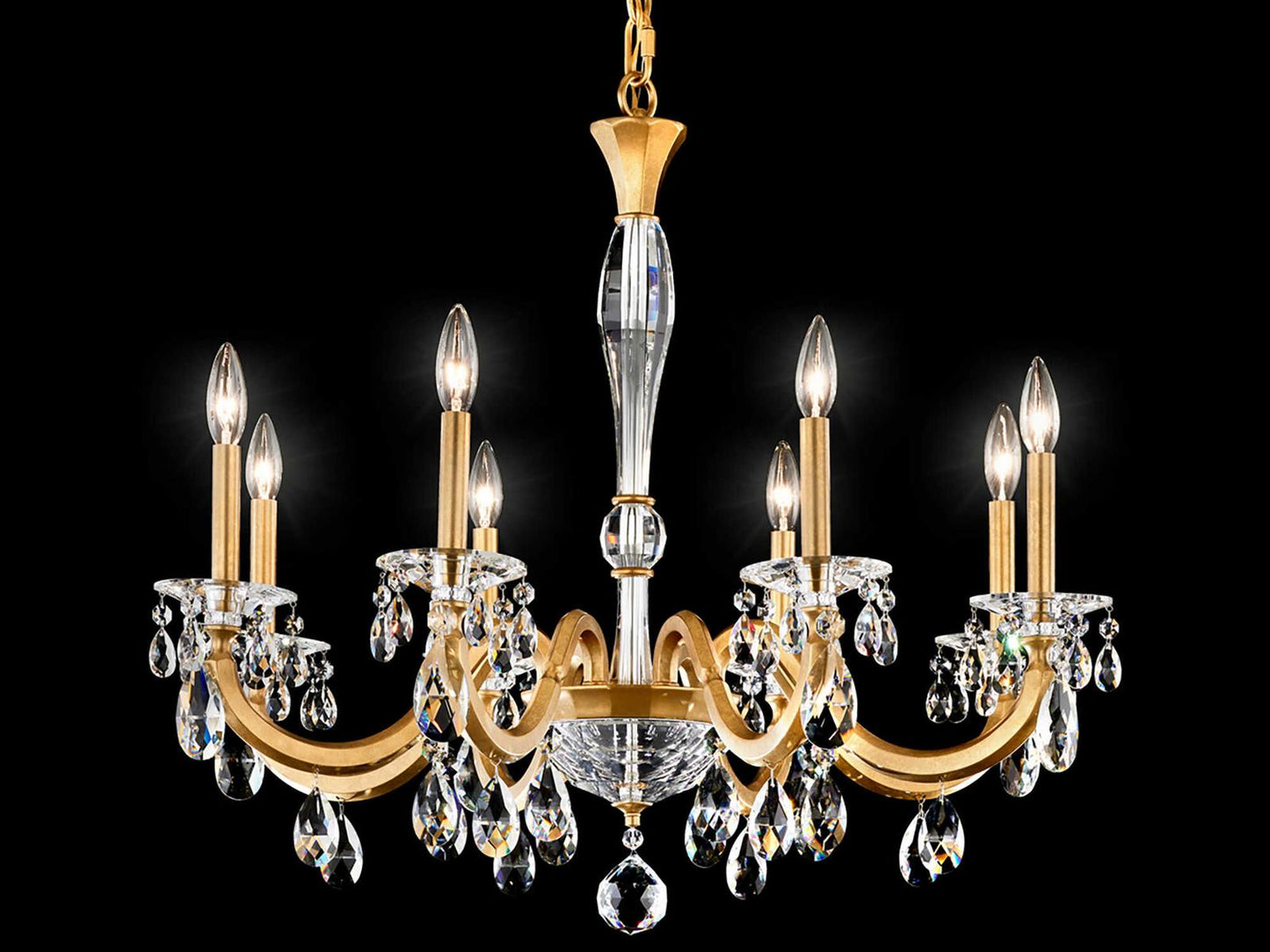 Schonbek San Marco 8-Light Crystal Candelabra Chandelier