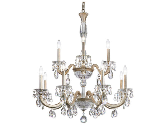 Schonbek 12-Light San Marco Candelabra Chandelier with Radiance Crystal
