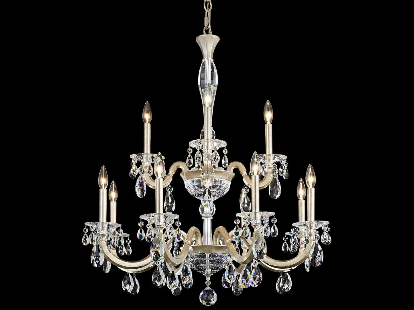 Schonbek 12-Light San Marco Candelabra Chandelier with Radiance Crystal