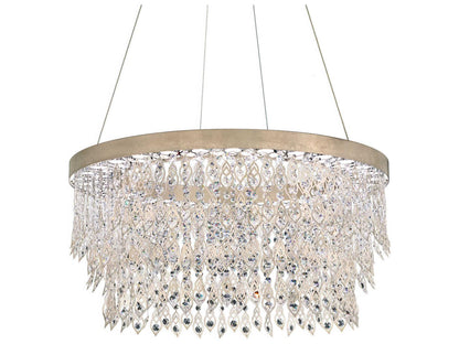 Schonbek Pavona 1-Light Silver Round Chandelier with Radiance Crystal
