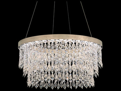 Schonbek Pavona 1-Light Silver Round Chandelier with Radiance Crystal