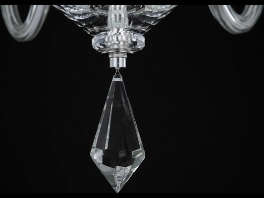 Schonbek 6-Light Habsburg Chandelier with Optic Crystal in Polished Chrome