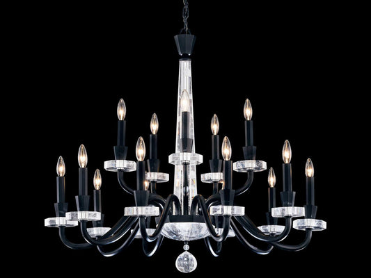 Schonbek Amadeus 15-Light Candelabra Chandelier with Optic Haze Crystal