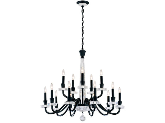 Schonbek Amadeus 15-Light Candelabra Chandelier with Optic Haze Crystal