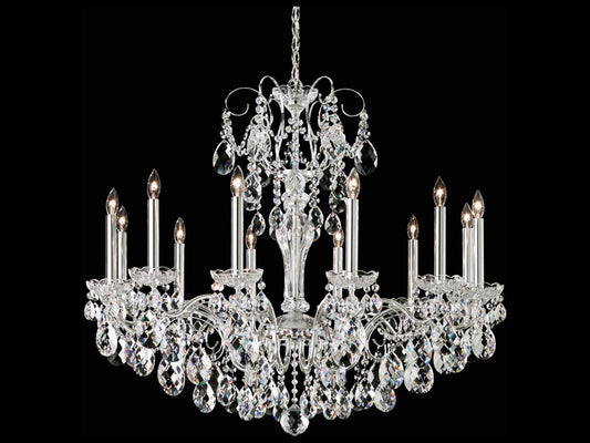 Schonbek 12-Light Sonatina Chandelier with Clear Heritage Crystal