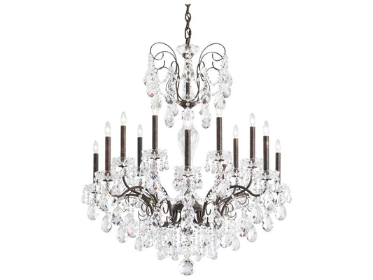 Schonbek 14-Light Sonatina Chandelier with Heritage Crystal