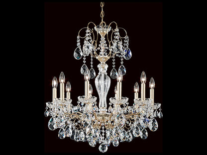 Schonbek 10-Light Sonatina Crystal Chandelier with Heritage Handcut Crystal