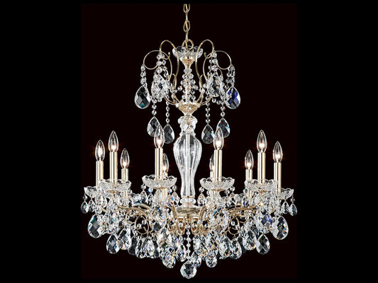 Schonbek 10-Light Sonatina Crystal Chandelier with Heritage Handcut Crystal
