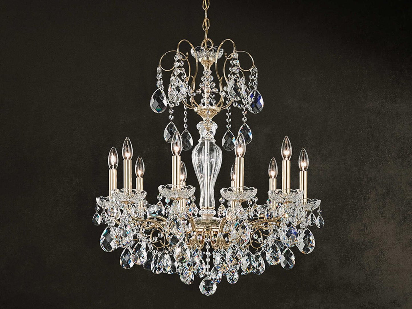 Schonbek 10-Light Sonatina Crystal Chandelier with Heritage Handcut Crystal