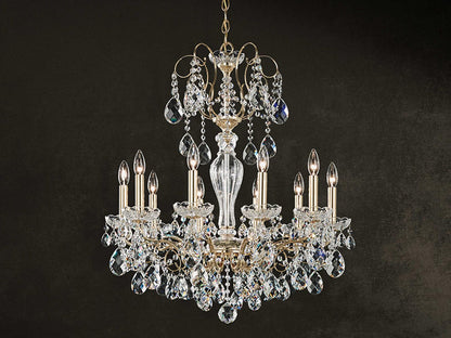 Schonbek 10-Light Sonatina Crystal Chandelier with Heritage Handcut Crystal