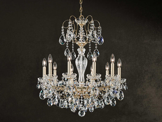 Schonbek 10-Light Sonatina Crystal Chandelier with Heritage Handcut Crystal
