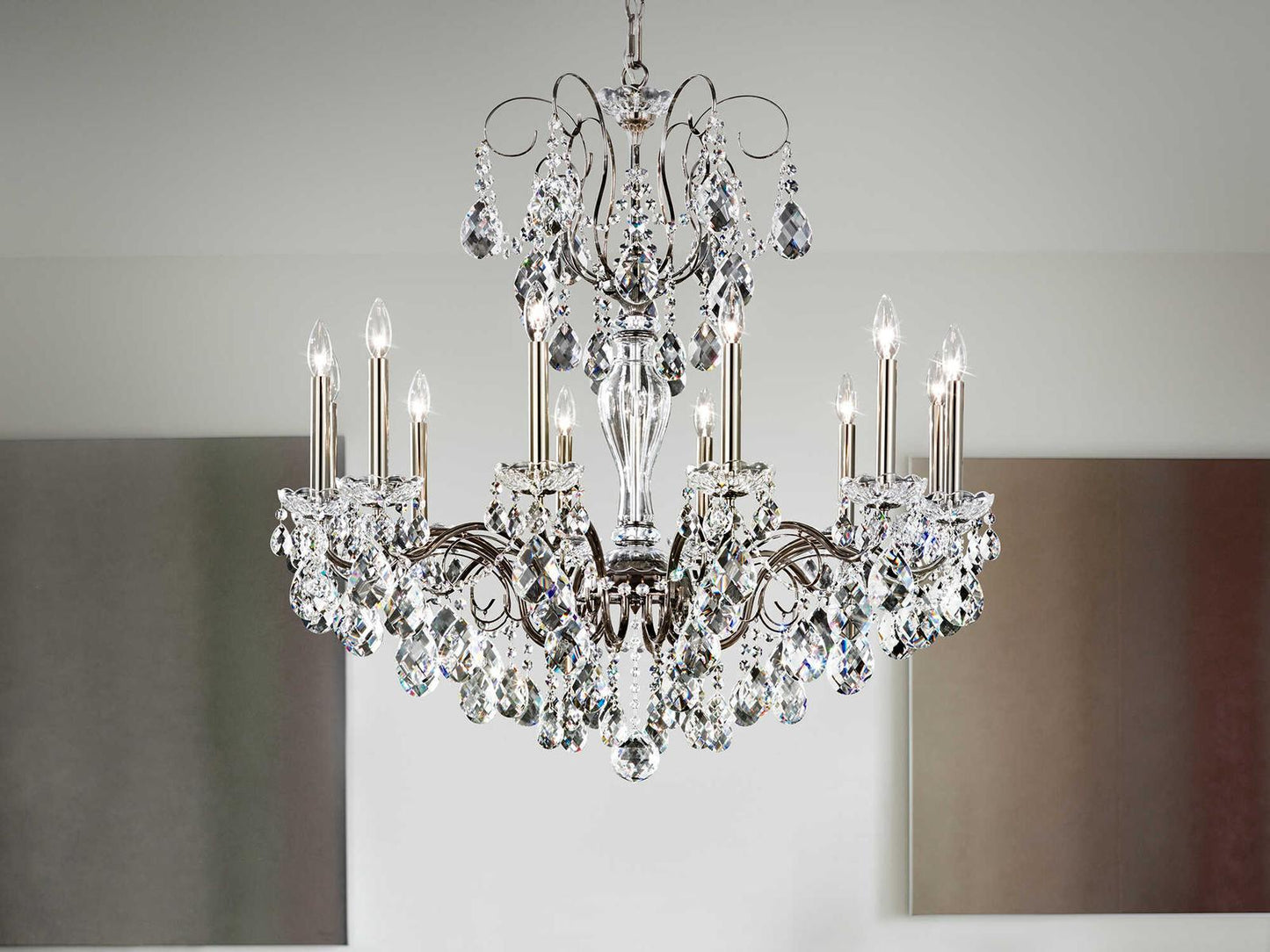Schonbek 10-Light Sonatina Crystal Chandelier with Heritage Handcut Crystal