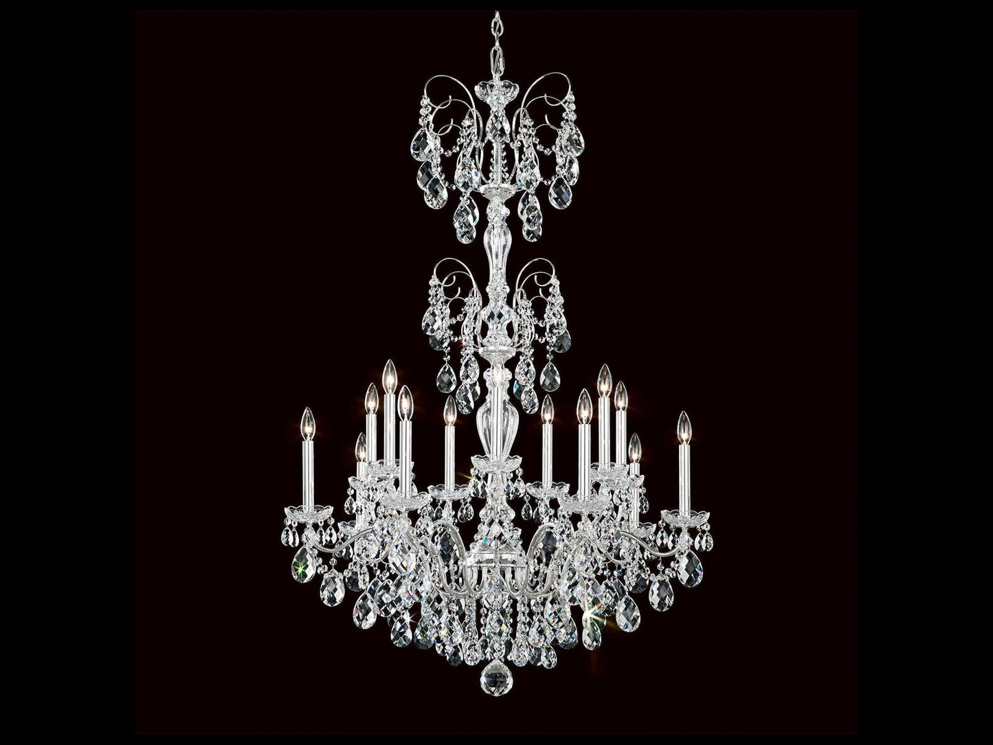 Schonbek Sonatina 14-Light Crystal Candelabra Chandelier
