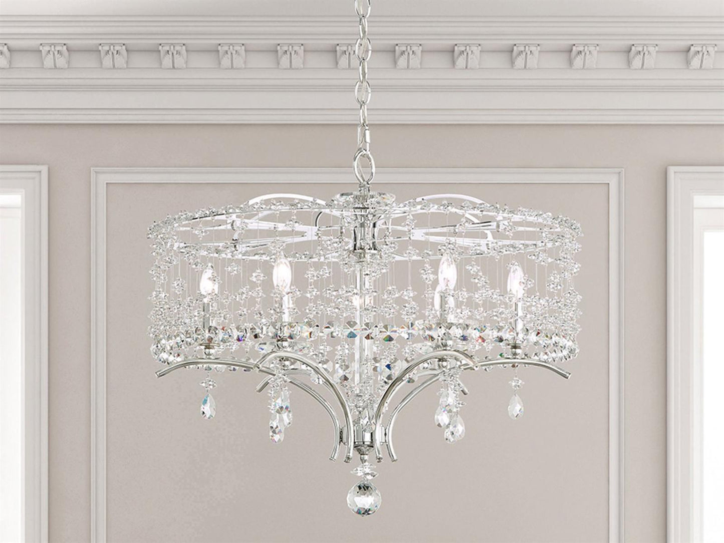 Schonbek 6-Light Bella Rose Crystal Chandelier