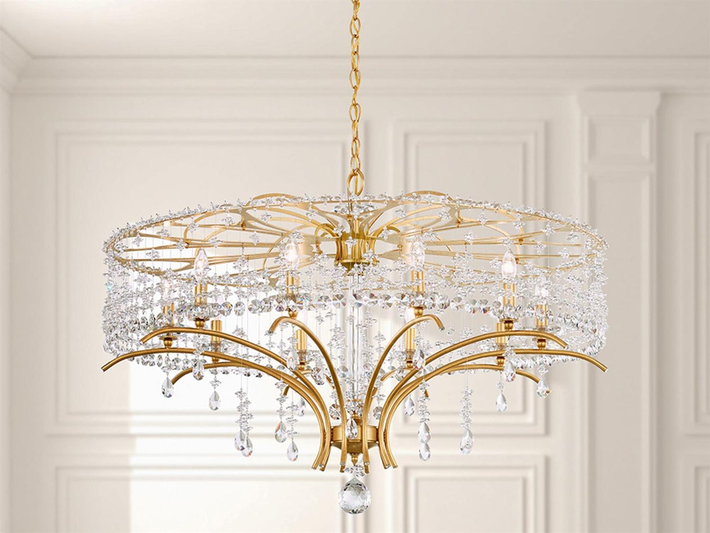 Schonbek 10-Light Bella Rose Crystal Candelabra Chandelier