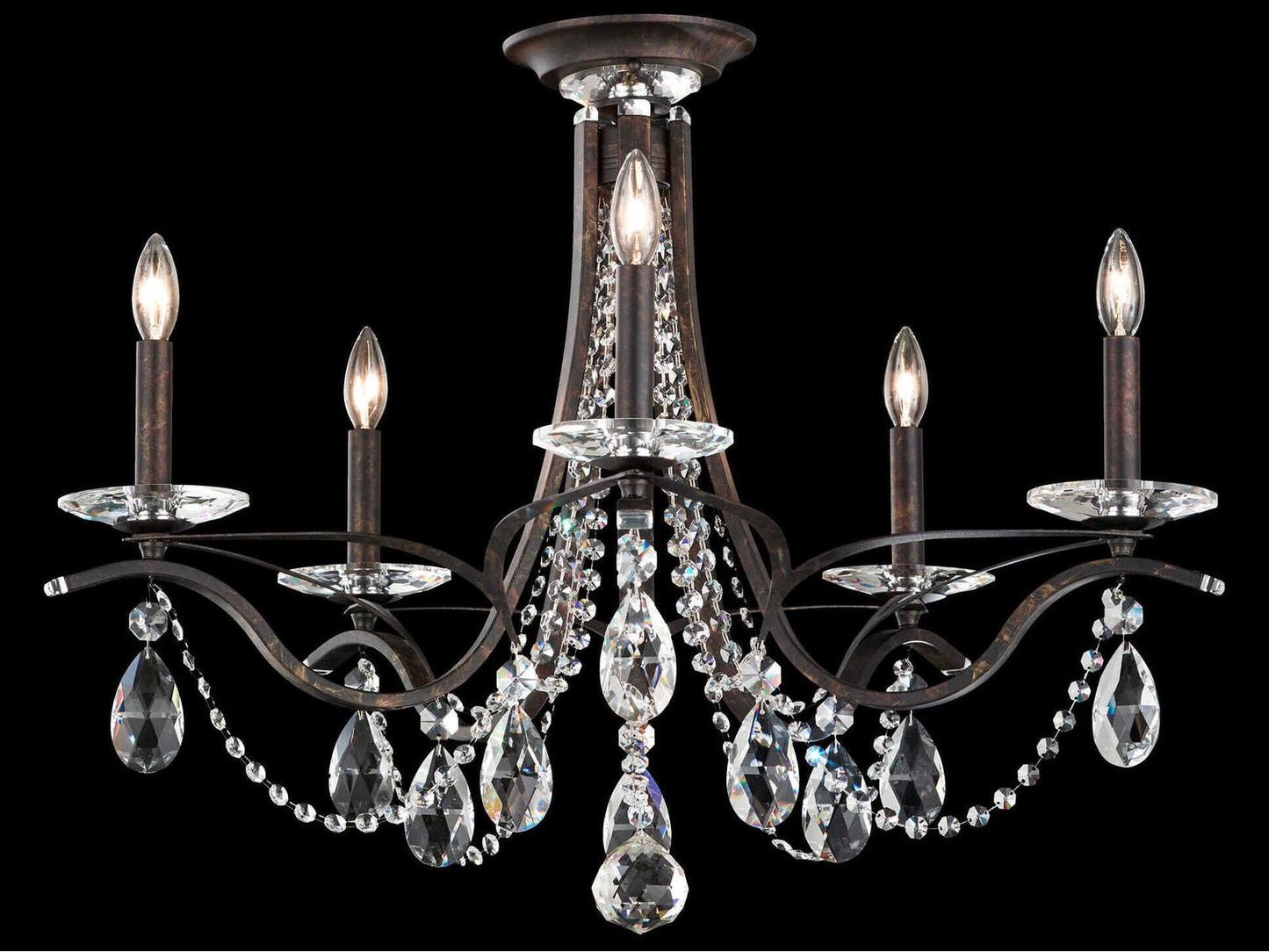Schonbek Vesca 5-Light Bronze Crystal Chandelier