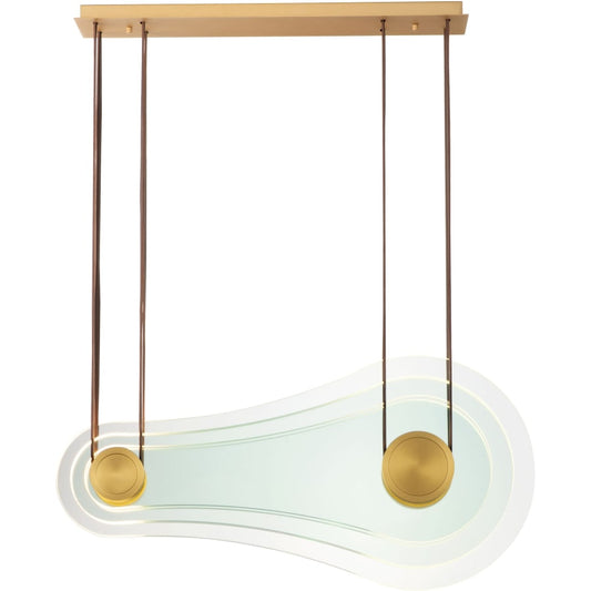 Studio M Stratum 32" Wide LED Abstract Linear Pendant by Nina Magon