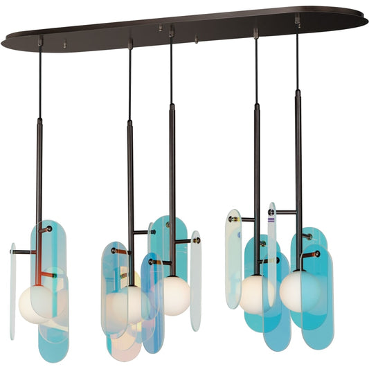 Studio M Megalith 5 Light 48" Wide LED Linear Chandelier by Nina Magon