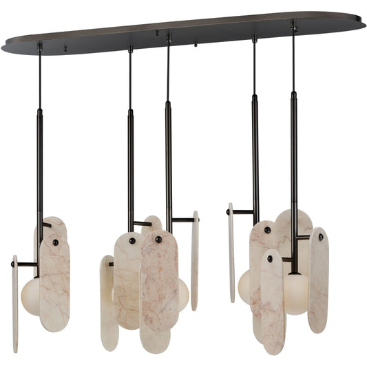 Studio M Megalith 5 Light 48" Wide LED Linear Chandelier by Nina Magon
