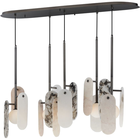 Studio M Megalith 5 Light 48" Wide LED Linear Chandelier by Nina Magon