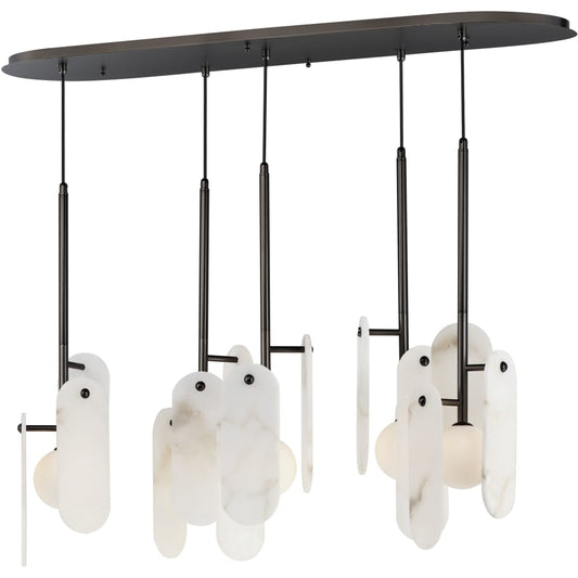 Studio M Megalith 5 Light 48" Wide LED Linear Chandelier by Nina Magon