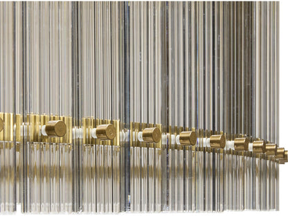 Sunpan Kore 36-Light Brass Clear Drum Chandelier