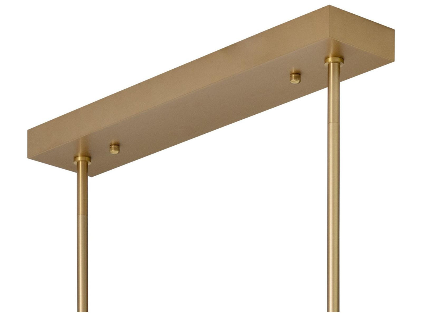 Sunpan Hestia Large Linear LED Chandelier in Matte Black and Brushed Gold
