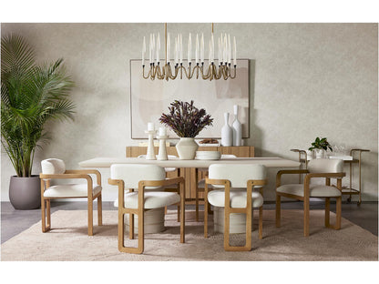 Sunpan Hestia Small LED Chandelier in Brushed Gold with Acrylic Rods