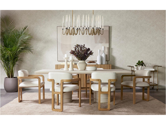 Sunpan Hestia Small LED Chandelier in Brushed Gold with Acrylic Rods