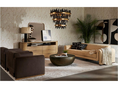 Sunpan Icarus Small LED Chandelier in Matte Black Gold Silver