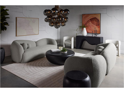 Sunpan Dionis 27-Light Round Chandelier in Brushed Gold with Smoked Glass