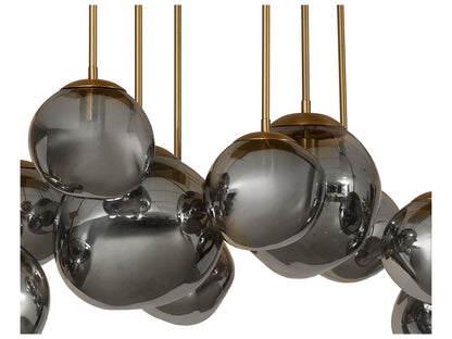 Sunpan 10-Light Dionis Chandelier in Rectangular with Brushed Gold Finish