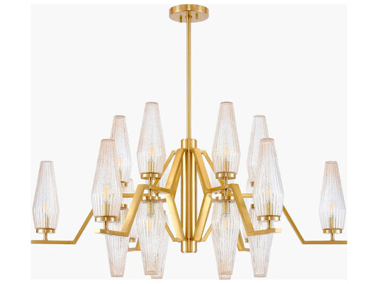 Surya Caelis 18-Light Brass Chandelier