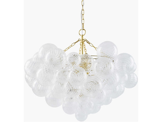 Surya Noira Brass Globe Chandelier