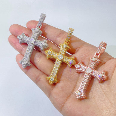 Moissanite Cross Pendant