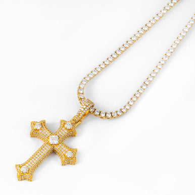 Moissanite Cross Pendant