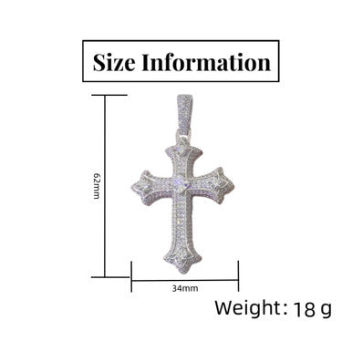 Moissanite Cross Pendant