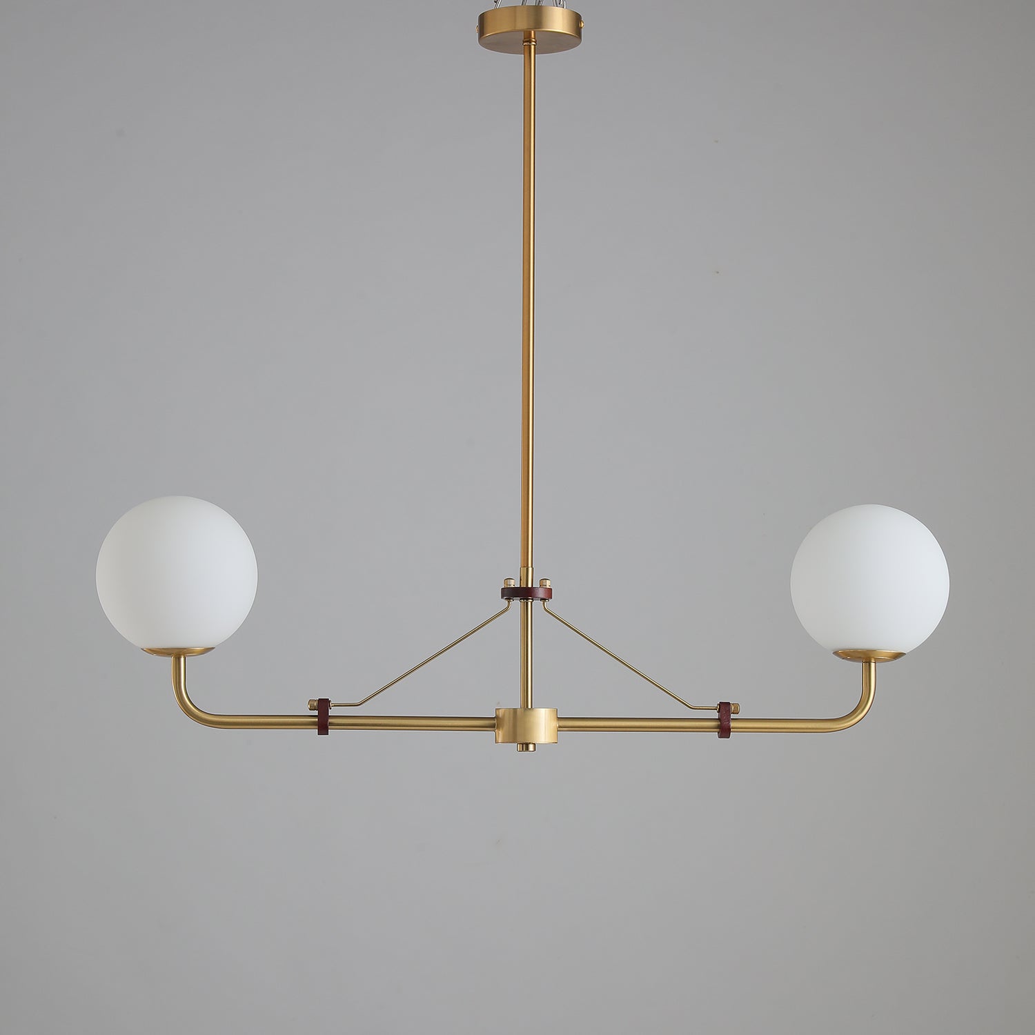 Savanna Chandelier 2-lights ∅ 33.5″ x H 9.4″ / Gold & White 1001 Chandelier