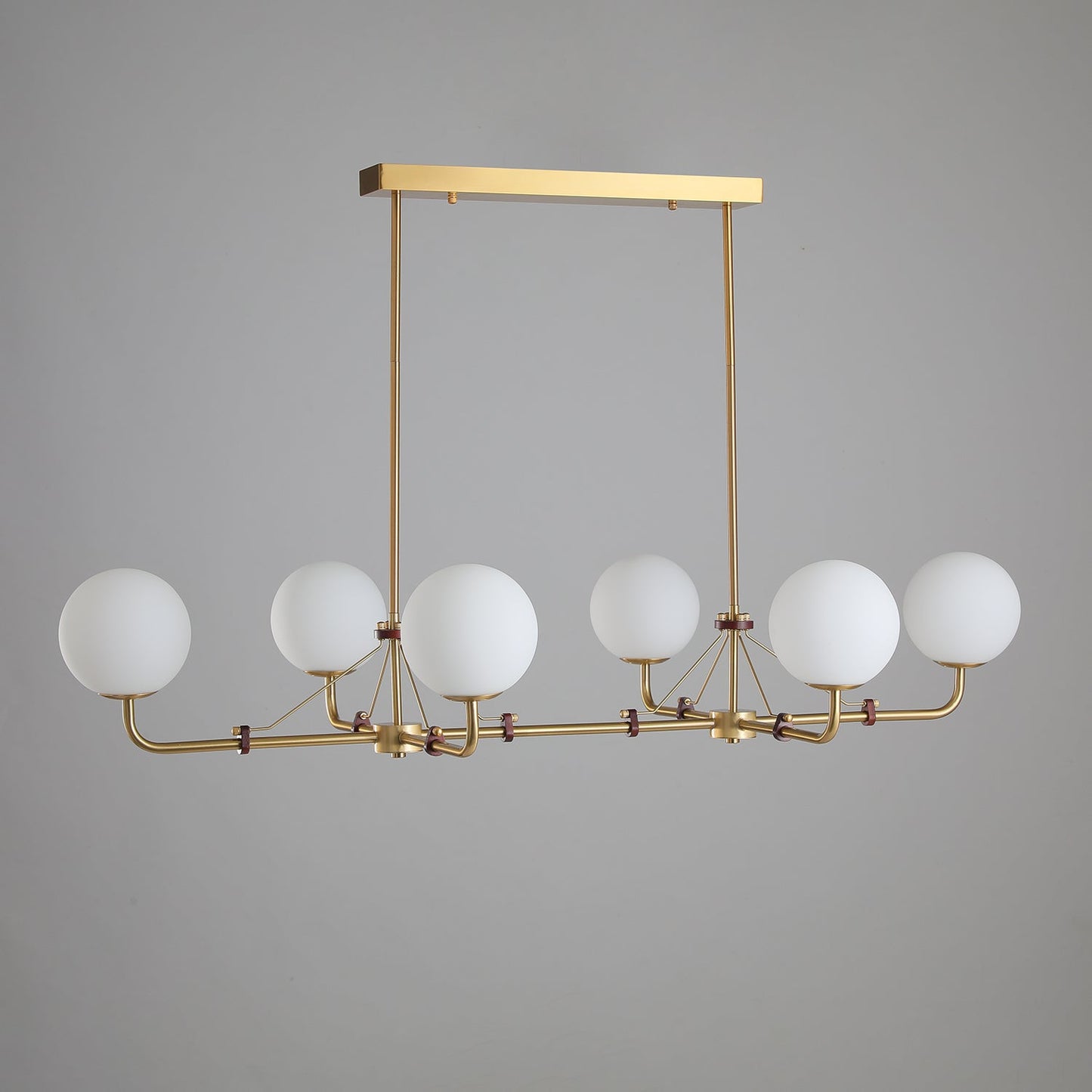Savanna Chandelier 6-lights ∅ 49.2″ x H 9.4″ / Gold & White 1001 Chandelier