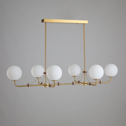 Savanna Chandelier 6-lights ∅ 49.2″ x H 9.4″ / Gold & White 1001 Chandelier