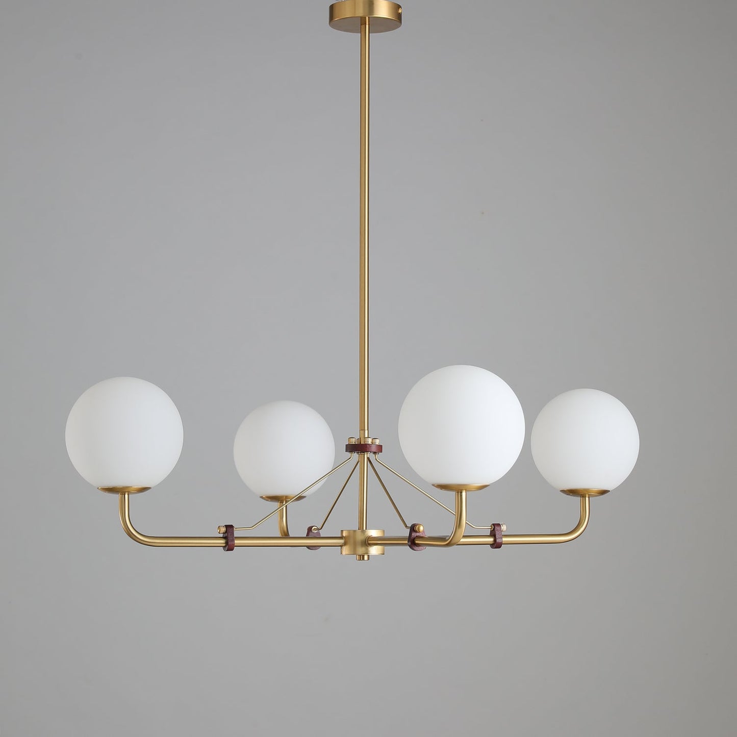 Savanna Chandelier 4-lights ∅ 33.5″ x H 9.4″ / Gold & White 1001 Chandelier