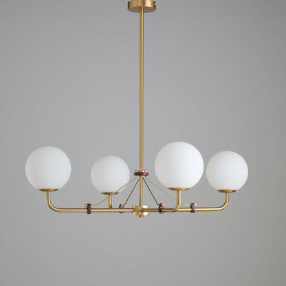 Savanna Chandelier 4-lights ∅ 33.5″ x H 9.4″ / Gold & White 1001 Chandelier