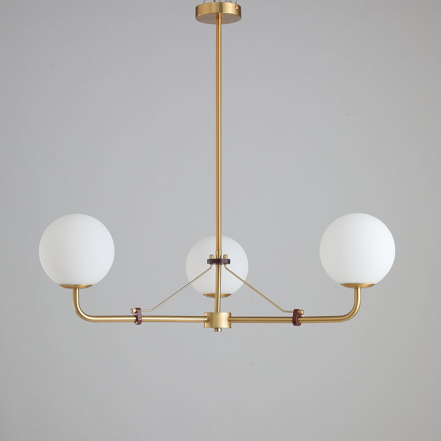 Savanna Chandelier 3-lights ∅ 33.5″ x H 9.4″ / Gold & White 1001 Chandelier
