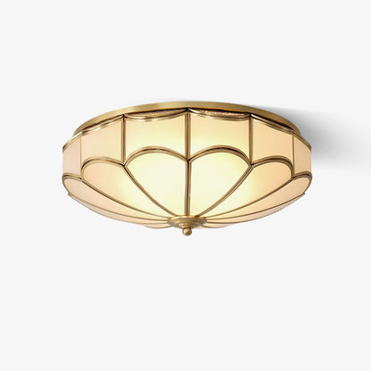 Scalloped Flush Ceiling Light ∅ 31.5″ x H 10.6″ / Brass Ceiling lamp
