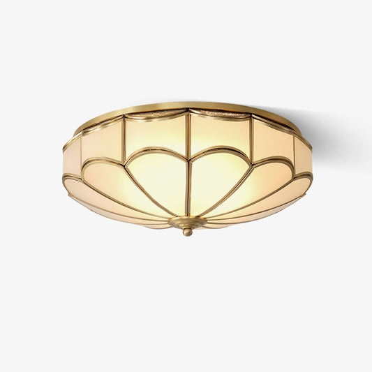 Scalloped Flush Ceiling Light ∅ 31.5″ x H 10.6″ / Brass Ceiling lamp