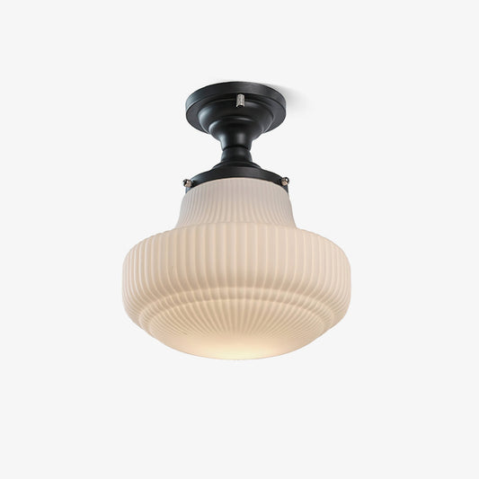 Schoolhouse Ceiling Light ∅ 11″ x H 13″ / Black & White Ceiling lamp